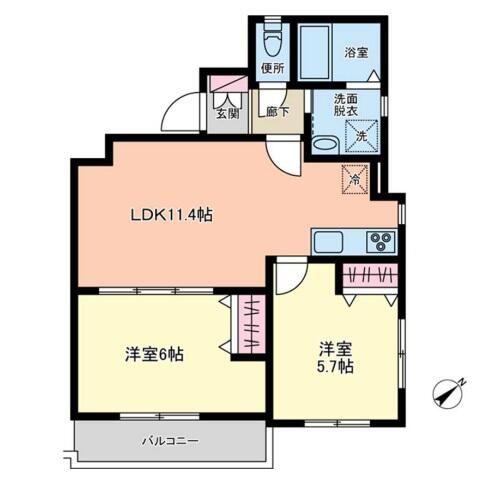 ウエルコート茗荷谷 402号室 間取り図