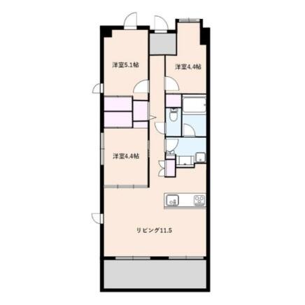 東急ドエル・アルス本郷南 601号室 間取り図