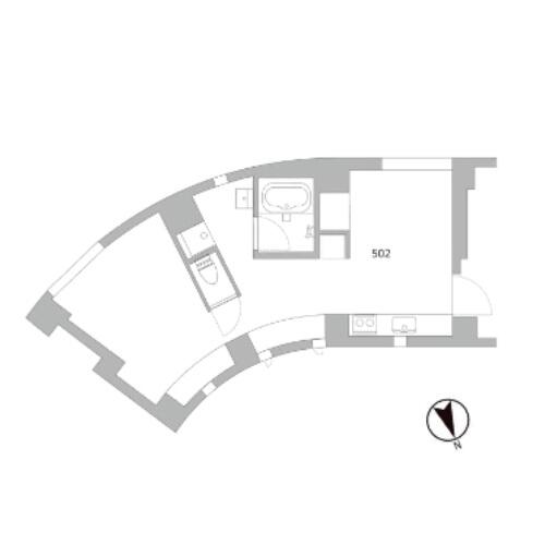 天神町place 502号室 間取り図