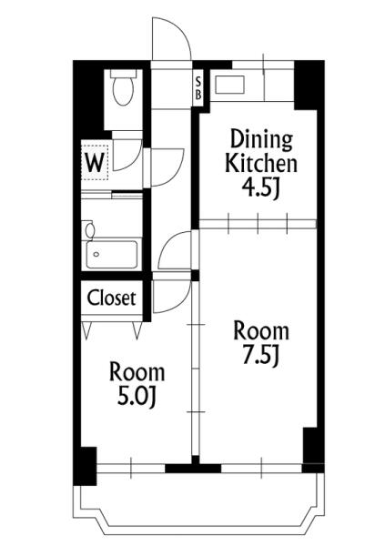 プレシアス本郷 303号室 間取り図