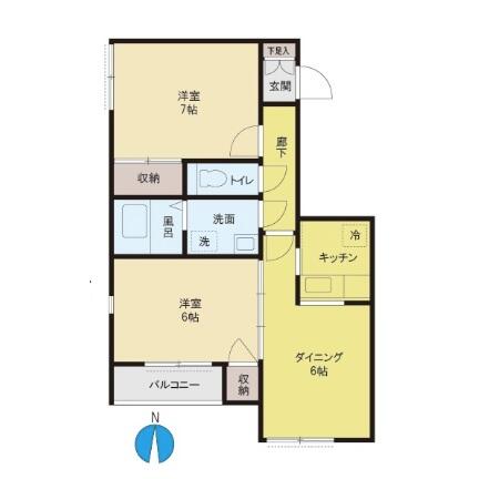 ヒルズ小日向 101号室 間取り図