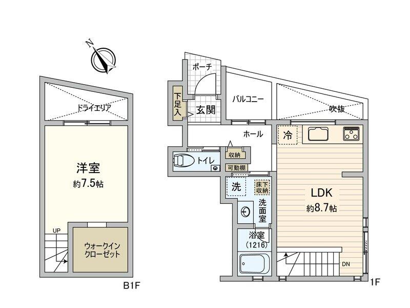 西片2丁目住宅  間取り図