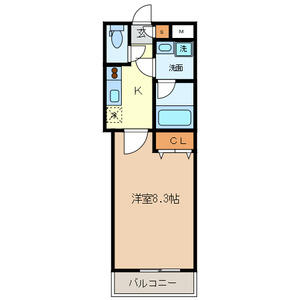 パーシモン千石 103号室 間取り図