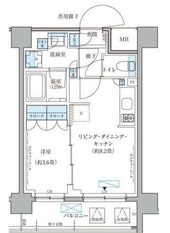 パークアクシス文京本郷 224号室 間取り図