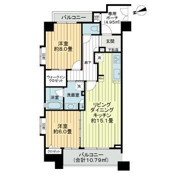 ライオンズスクエア小石川後楽園 401号室 間取り図