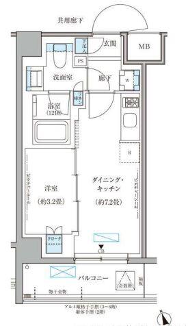 パークアクシス文京本郷 223号室 間取り図
