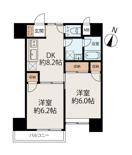 グローリア後楽園 405号室 間取り図