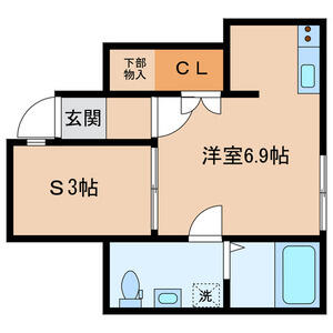Creer白山 105号室 間取り図