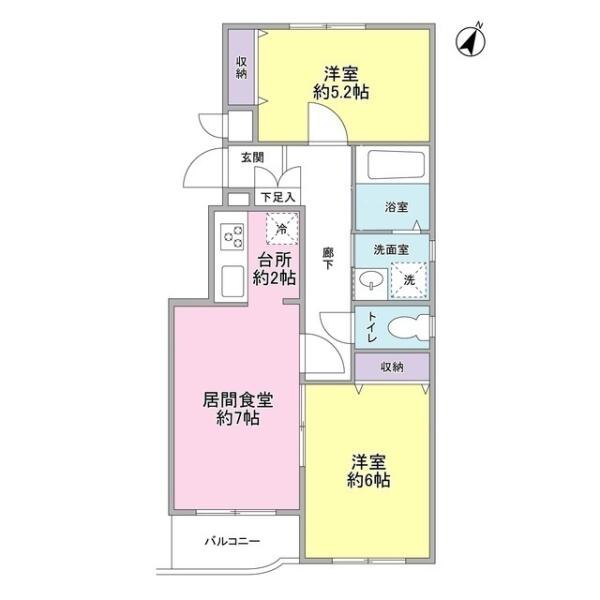 白山坂ハウス 202号室 間取り図