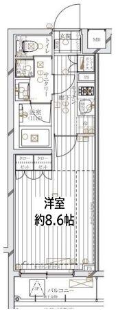 REGALIZ文京大塚（レガリス文京大塚） 104号室 間取り図