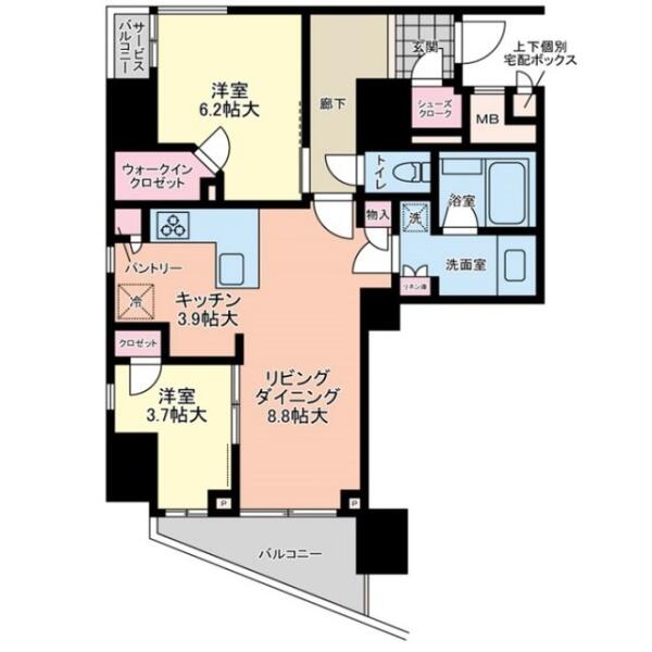 ルジェンテ小石川播磨坂 302号室 間取り図