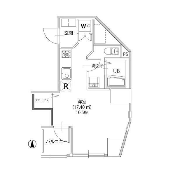 アリカ文京本郷 802号室 間取り図