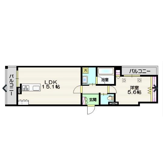 クラルス久堅 301号室 間取り図