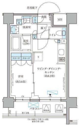 パークアクシス文京本郷 224号室 間取り図