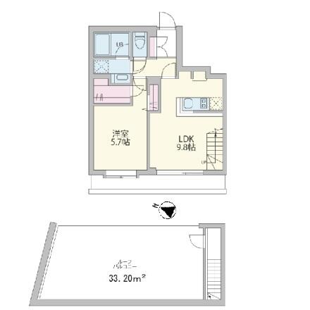 Kukai Terrace 茗荷谷（クーカイ・テラス茗荷谷） 402号室 間取り図