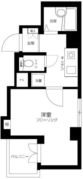 スカイコート文京根津 603号室 間取り図