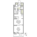 アジールコート後楽園 405 間取り図