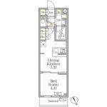 アジールコート後楽園 304 間取り図