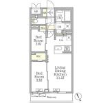 アジールコート後楽園 307 間取り図