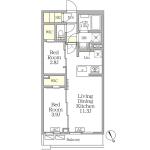 アジールコート後楽園 308 間取り図