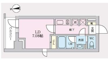 タスキプライムテラス後楽園 403号室 間取り図