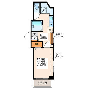 リライアンス小石川 401号室 間取り図