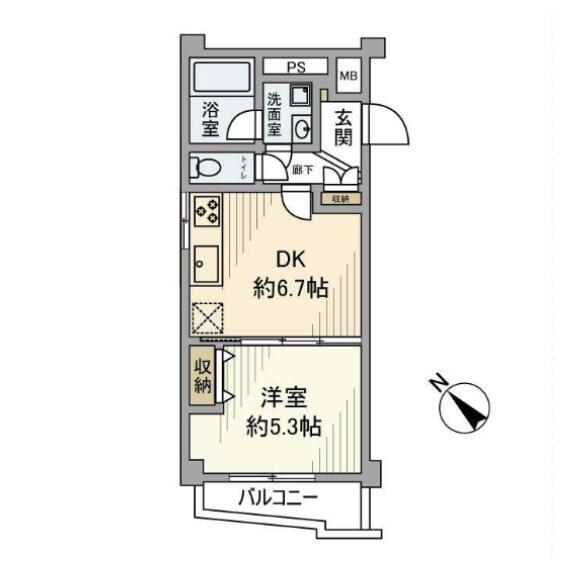 サンパークマンション本郷 6F 間取り図