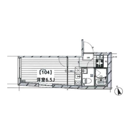 ラフィーネ音羽　東棟 104号室 間取り図