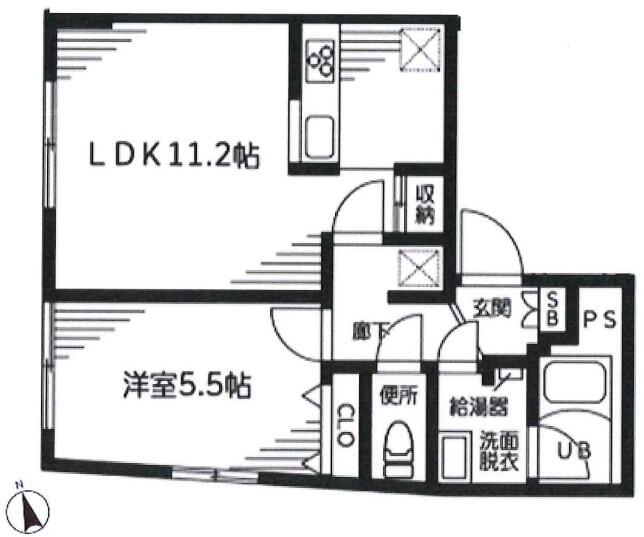 ラフィーネ音羽　東棟 403号室 間取り図