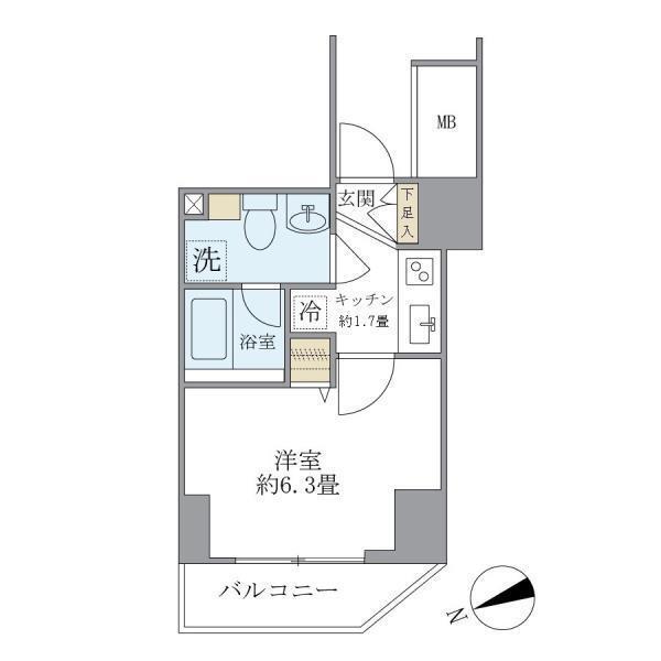 KDXレジデンス文京湯島 902号室 間取り図