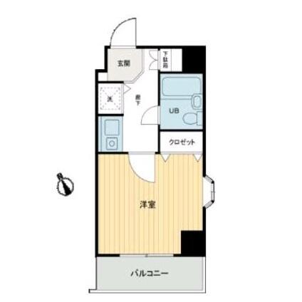 グラチアトルリ GRAZIA TORRI 401号室 間取り図