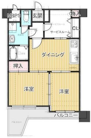 パラシオン本郷 702号室 間取り図