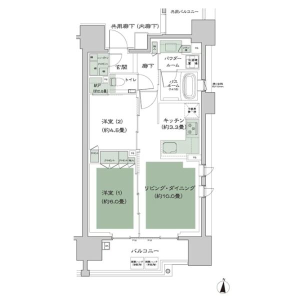 シティハウス湯島ステーションコート 8F 間取り図