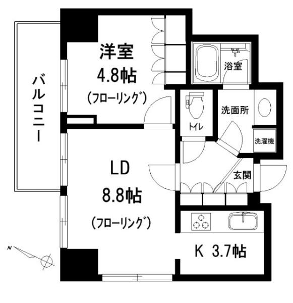 アトラスタワー小石川 301号室 間取り図