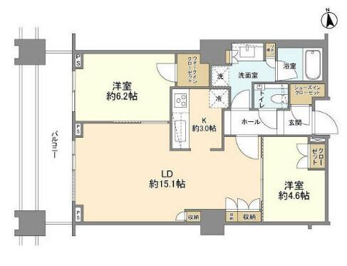 アトラスタワー茗荷谷 1805号室 間取り図