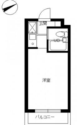 スカイコート後楽園第3 314号室 間取り図