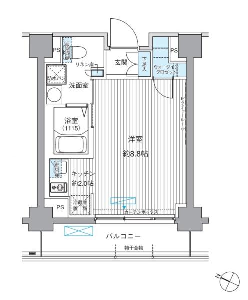 ヒューリックレジデンス茗荷谷 204号室 間取り図