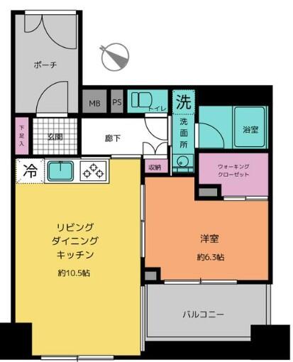 アトラスヒルズ文京白山 1505号室 間取り図
