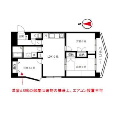 アソシエール護国寺 104号室 間取り図