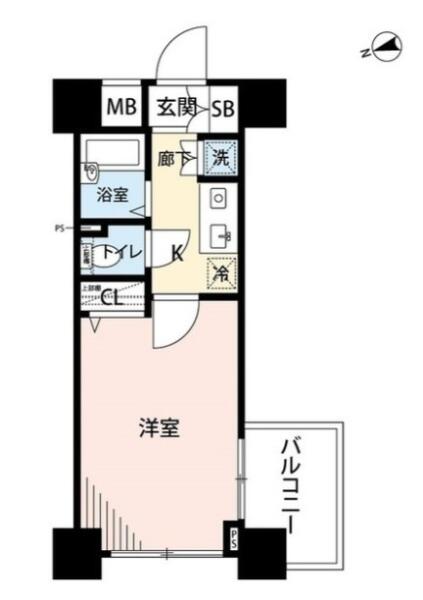 プレール文京WEST 703号室 間取り図