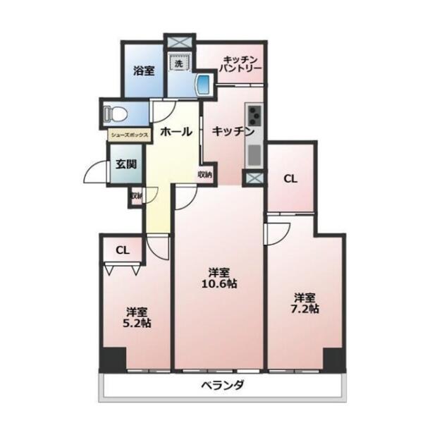 ディアハイム音羽 704号室 間取り図