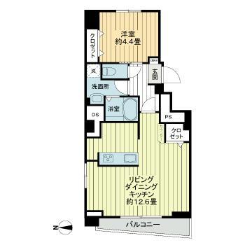 六義園第2コーポ 402号室 間取り図