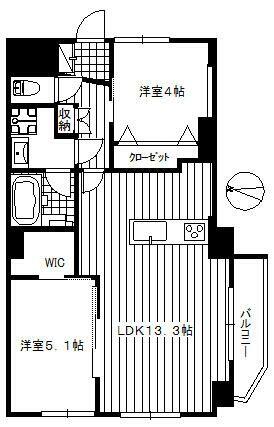 メゾンブロンシュ本駒込 307号室 間取り図