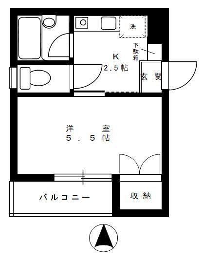 グロッサリー本駒込 102号室 間取り図