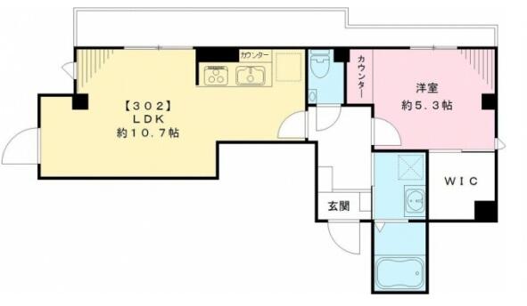 ラシーネ・テラス文京千駄木 302号室 間取り図