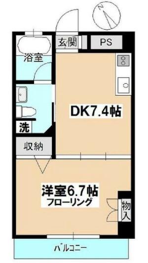 メーゾン大和郷 203号室 間取り図