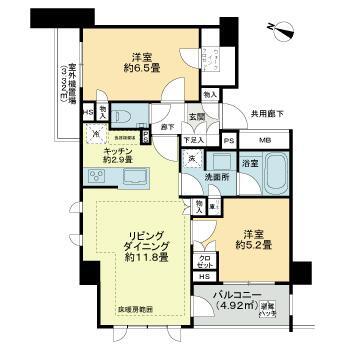 オープンレジデンシア小石川ヒルズ 401号室 間取り図