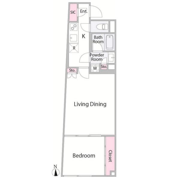 プラティーク文京目白台 201号室 間取り図