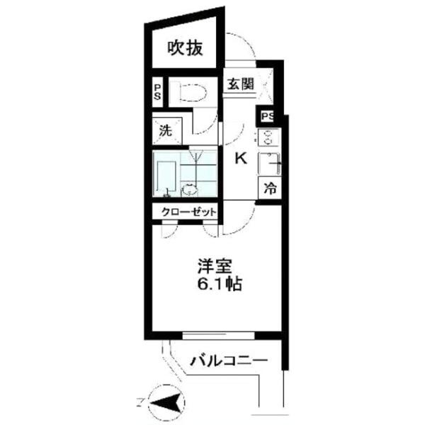カーサ・アミーゴ 102号室 間取り図