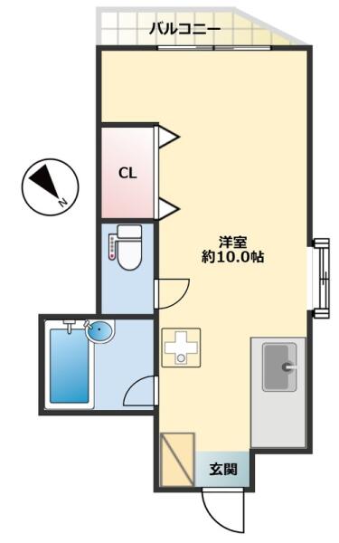 シャンボール小石川 201号室 間取り図